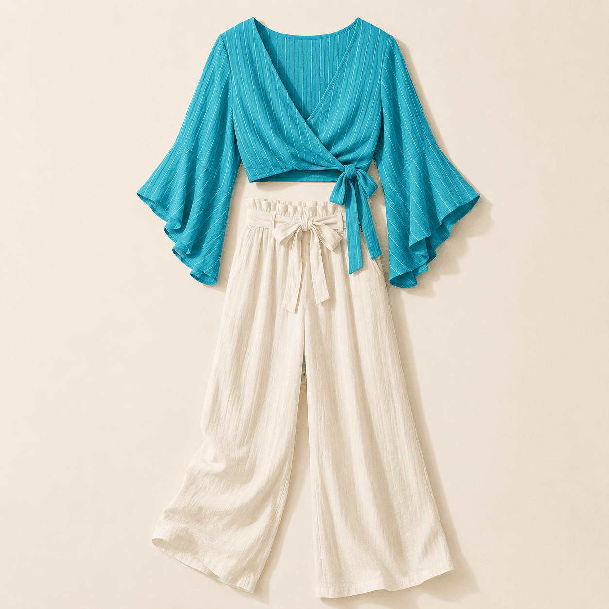 Vacation outfit reference used in a clothes-changing how-to workflow